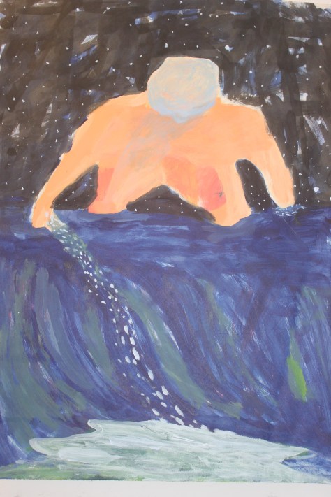 Untitled, 2015/16 by JBarr. Ink acrylic and gouache on paper.