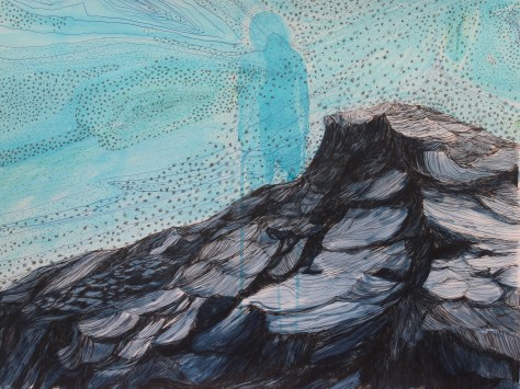 The consequences of waves by JBarr 2016. Ink, pen and solace on paper