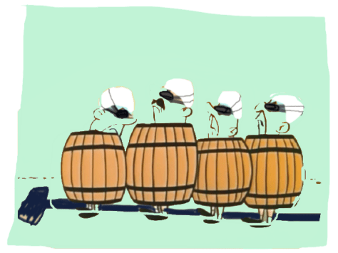 Some images never leave you. When i think barrels and stroke/catch i think of these dudes from Gun Gone Goons Barrel - a Hannah Barbera cartoon from my youth. I've just made them more pool ready here...